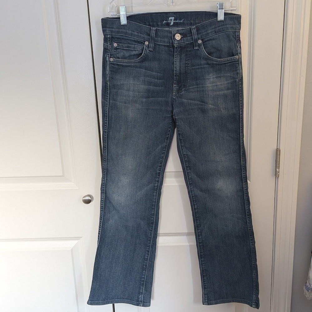 7 For All Mankind A Pocket Bootcut Jeans Dark Wash Blue Size 28 Women Denim 7FAM